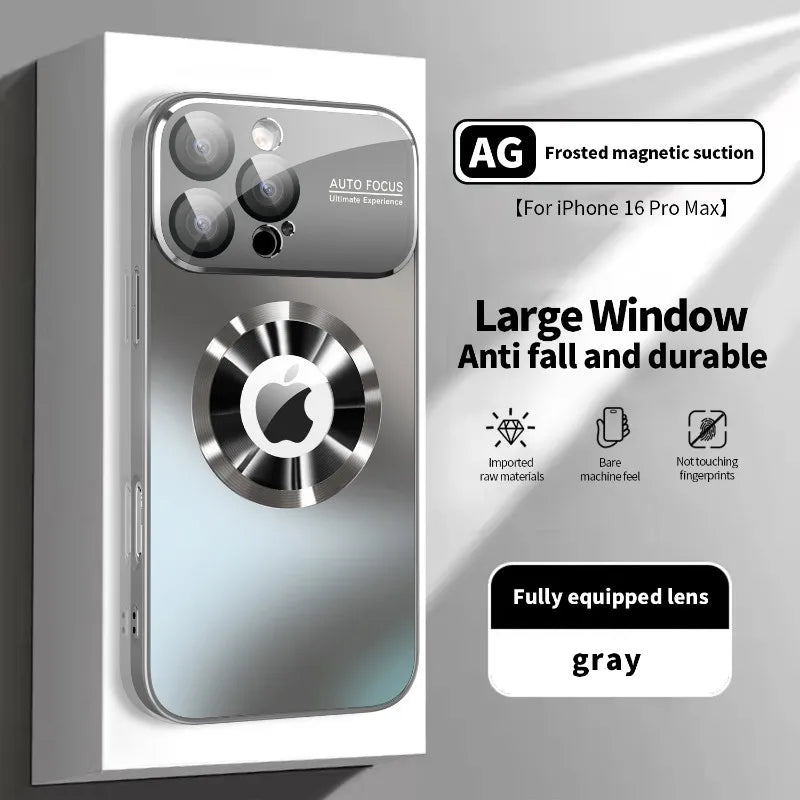 Funda Metálica con Protección de Cámara y Lente de Cristal Compatible con MagSafe