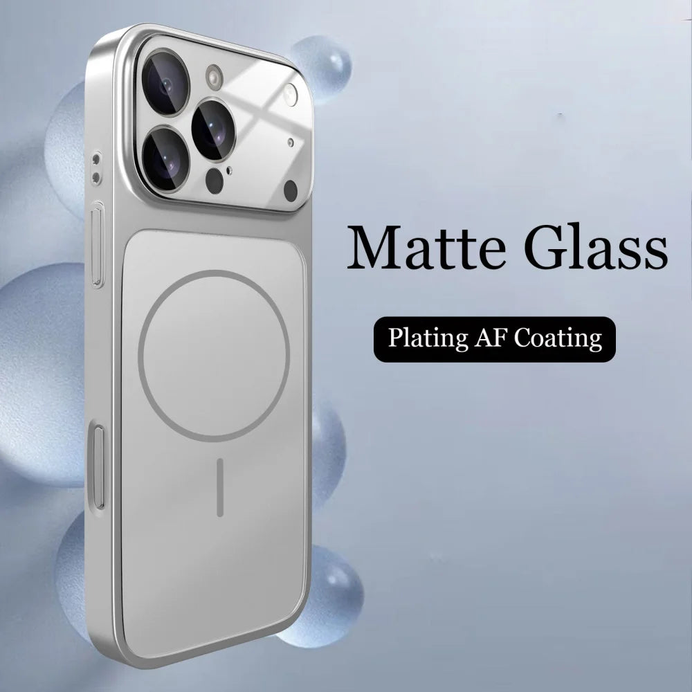 Funda para MagSafe con acabado mate para iPhone 17 Air 16 15 14 13 Pro Max Funda Wireless. Cubierta magnética dura de carga.