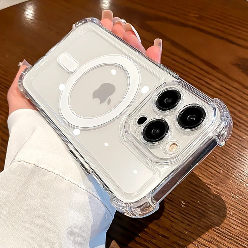 Funda magnética con Magsafe antigolpes para Iphone 17 16 15 14 Pro Max