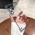 Carcasa transparente sin marco con revestimiento con funda protectora para cámaras para Samsung Galaxy S26 S25 S24 Ultra S23.