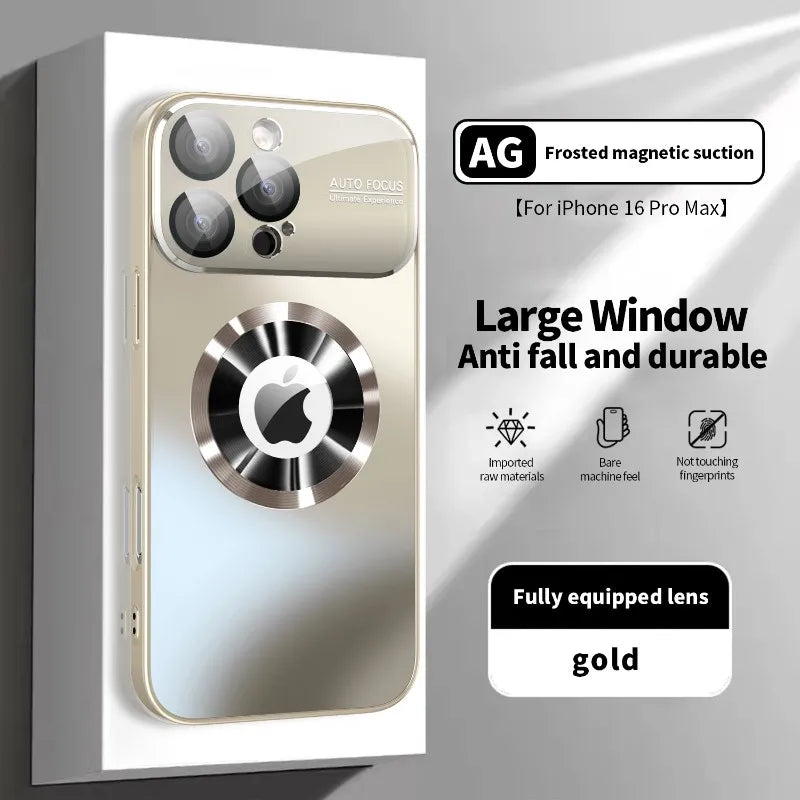 Funda Metálica con Protección de Cámara y Lente de Cristal Compatible con MagSafe