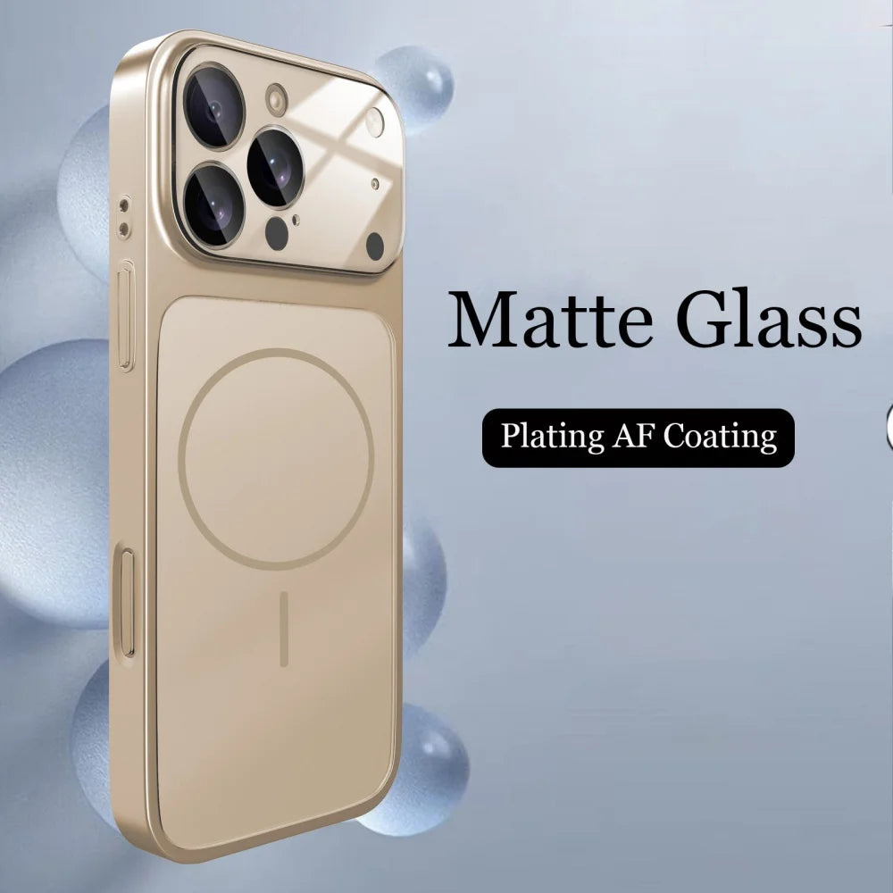 Funda para MagSafe con acabado mate para iPhone 17 Air 16 15 14 13 Pro Max Funda Wireless. Cubierta magnética dura de carga.