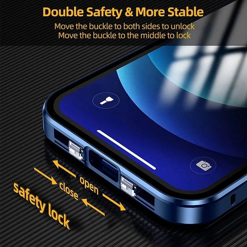 360 funda metálica de alta privacidad, para iPhone 16 15 13 14 Plus 12 Mini 11 Pro Max