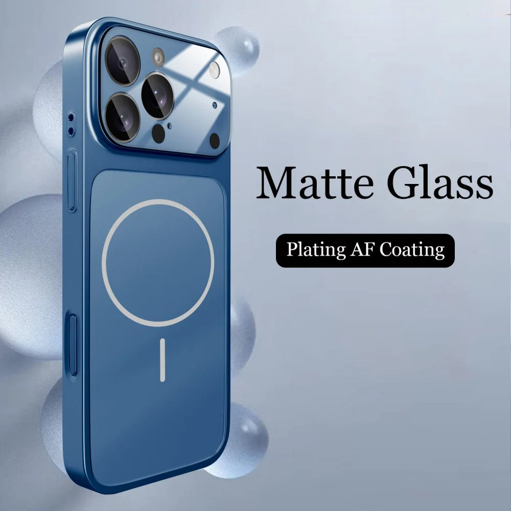 Funda para MagSafe con acabado mate para iPhone 17 Air 16 15 14 13 Pro Max Funda Wireless. Cubierta magnética dura de carga.