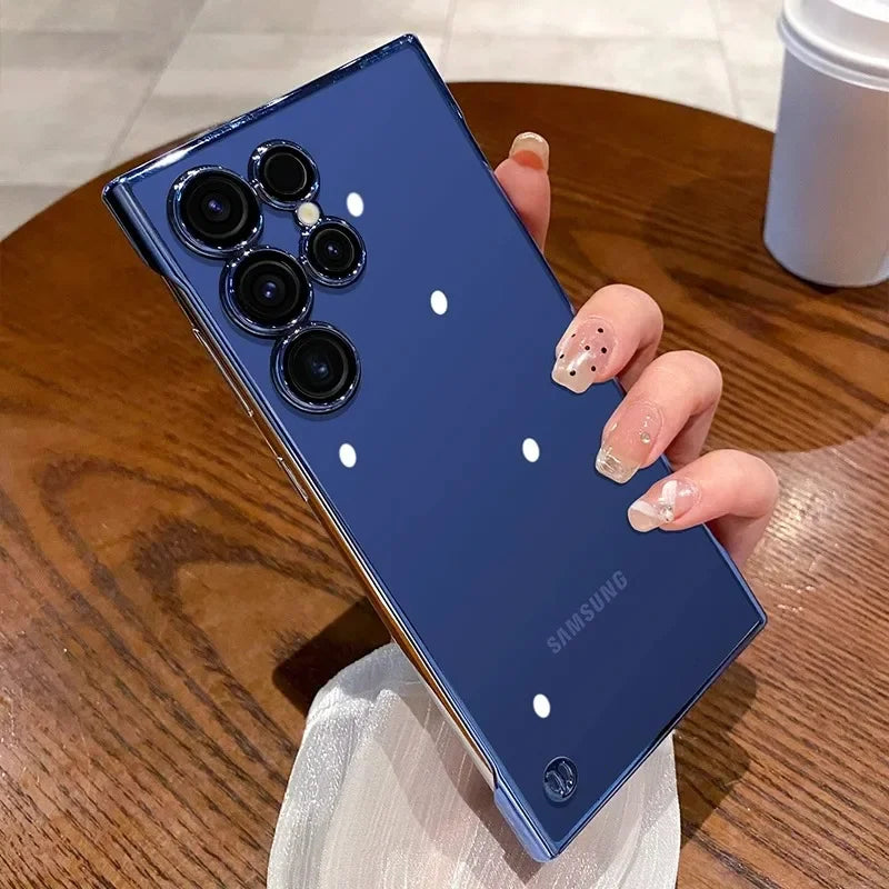 Carcasa transparente sin marco con revestimiento con funda protectora para cámaras para Samsung Galaxy S26 S25 S24 Ultra S23.