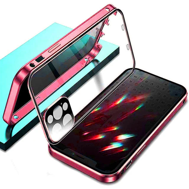 360 funda metálica de alta privacidad, para iPhone 16 15 13 14 Plus 12 Mini 11 Pro Max