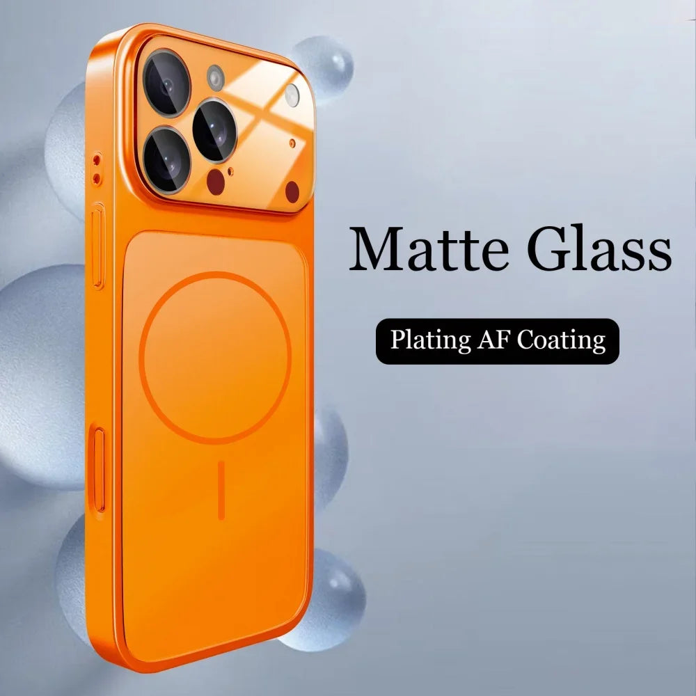 Funda para MagSafe con acabado mate para iPhone 17 Air 16 15 14 13 Pro Max Funda Wireless. Cubierta magnética dura de carga.