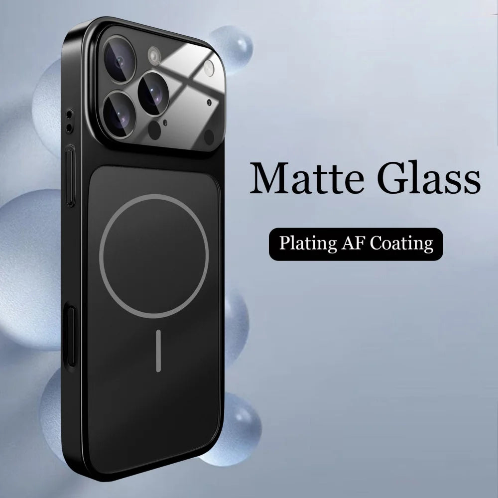 Funda para MagSafe con acabado mate para iPhone 17 Air 16 15 14 13 Pro Max Funda Wireless. Cubierta magnética dura de carga.