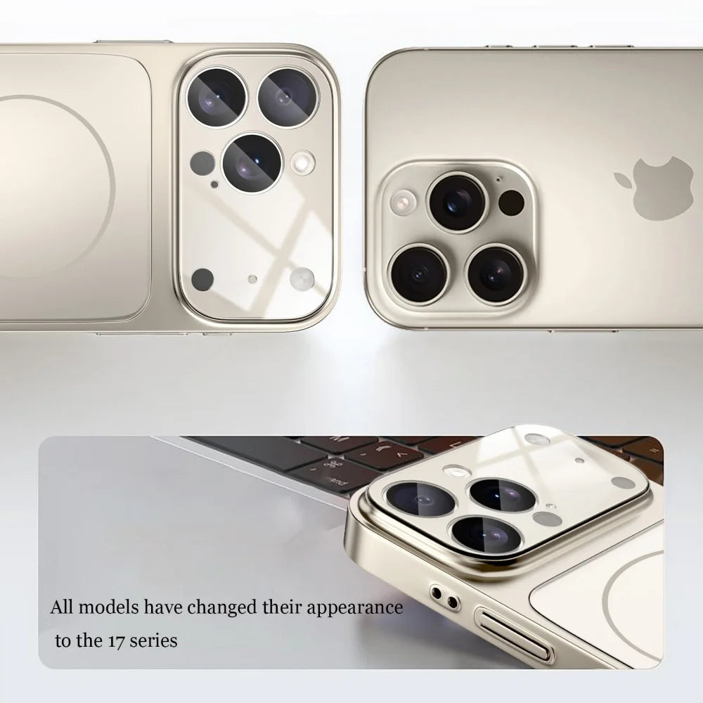 Funda para MagSafe con acabado mate para iPhone 17 Air 16 15 14 13 Pro Max Funda Wireless. Cubierta magnética dura de carga.