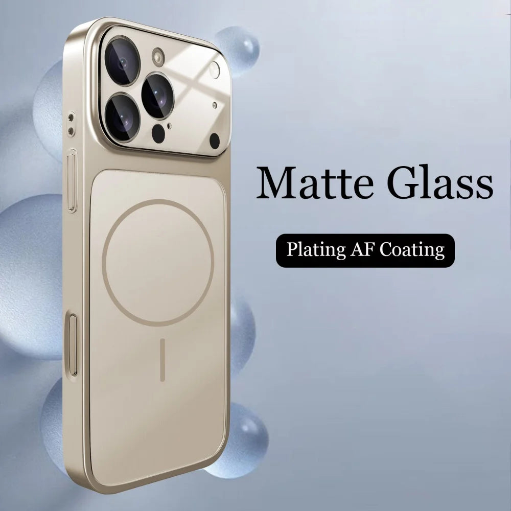 Funda para MagSafe con acabado mate para iPhone 17 Air 16 15 14 13 Pro Max Funda Wireless. Cubierta magnética dura de carga.
