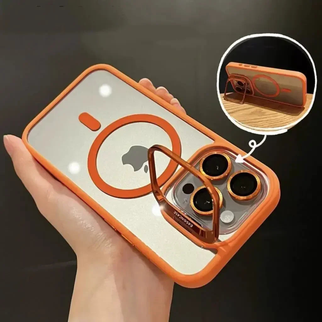 Con soporte y cubierta protectora de lente de vidrio.
Con tecnología anti impactos.
Contra golpes y rayaduras.
Compatible con MagSAfe